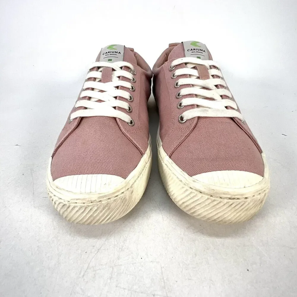 Cariuma OCA Low Pink Rose Canvas Sneakers Shoes Unisex Sz Womens 11, Mens 9.5